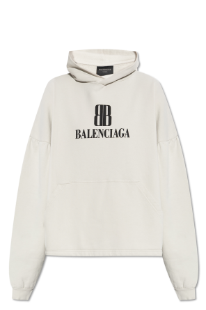 パーカー・フーディ *BALENCIAGA* Political Wave Logo Hood White 600583TKVI99084 Men's Political Campaign Hoodie Medium Fit in White